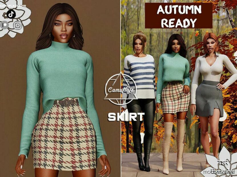 Sims 4 Female Clothes Mod: Autumn Ready Collection SET (Featured)