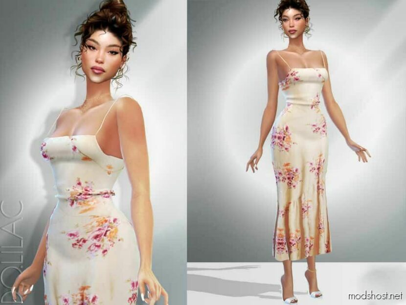 Sims 4 Elder Clothes Mod: Midi Slip Dress (Featured)