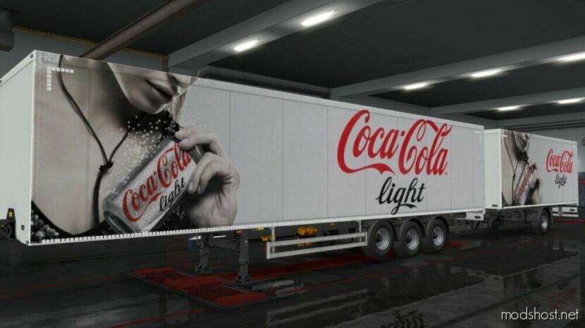 ETS2 Mod: Coca-Cola Light Trailer 1.48 (Featured)