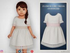 Sims 4 Female Clothes Mod: Flower Girl Dress Toddler (Featured)