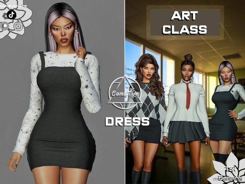 Sims 4 Dress Clothes Mod: ART Class Collection (Featured)