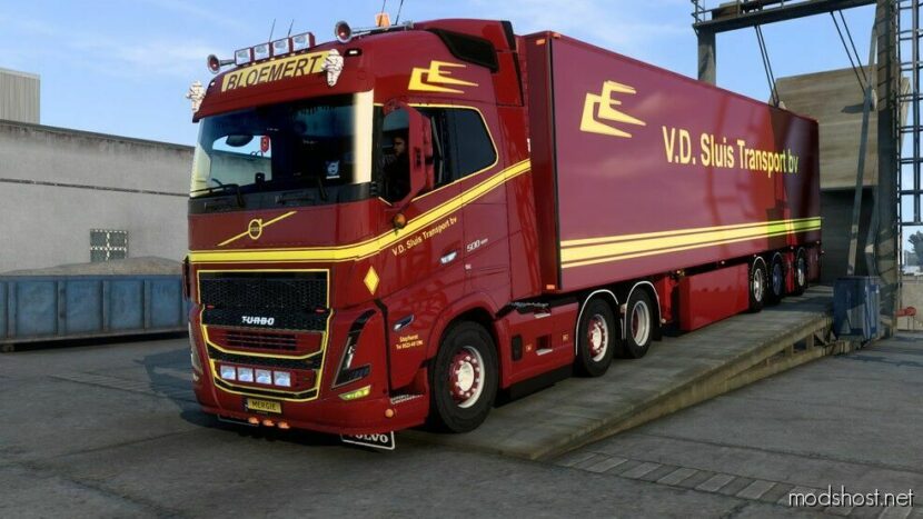 ETS2 Volvo Skin Mod: Sanax Volvo FH 2022 VAN DER Sluis (Featured)