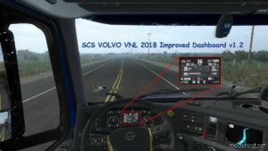 ATS Volvo Part Mod: SCS Volvo VNL 2018 Improved Dashboard V1.2 (Featured)