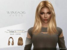 Sims 4 Female Mod: Wings ES0920 Simple And Clean Straight Hair (Featured)