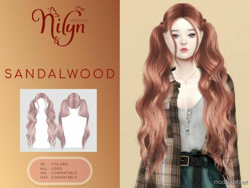 Sims 4 Female Mod: Sandalwood Hair (Featured)