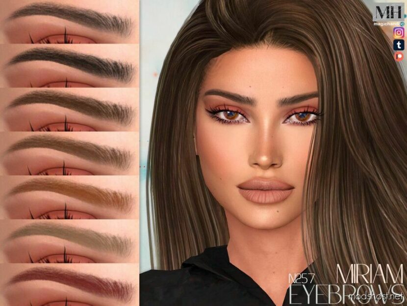 Sims 4 Eyebrows Hair Mod: Miriam Eyebrows N257 (Featured)