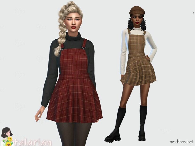 Sims 4 Elder Clothes Mod: Hallie Dress (Featured)