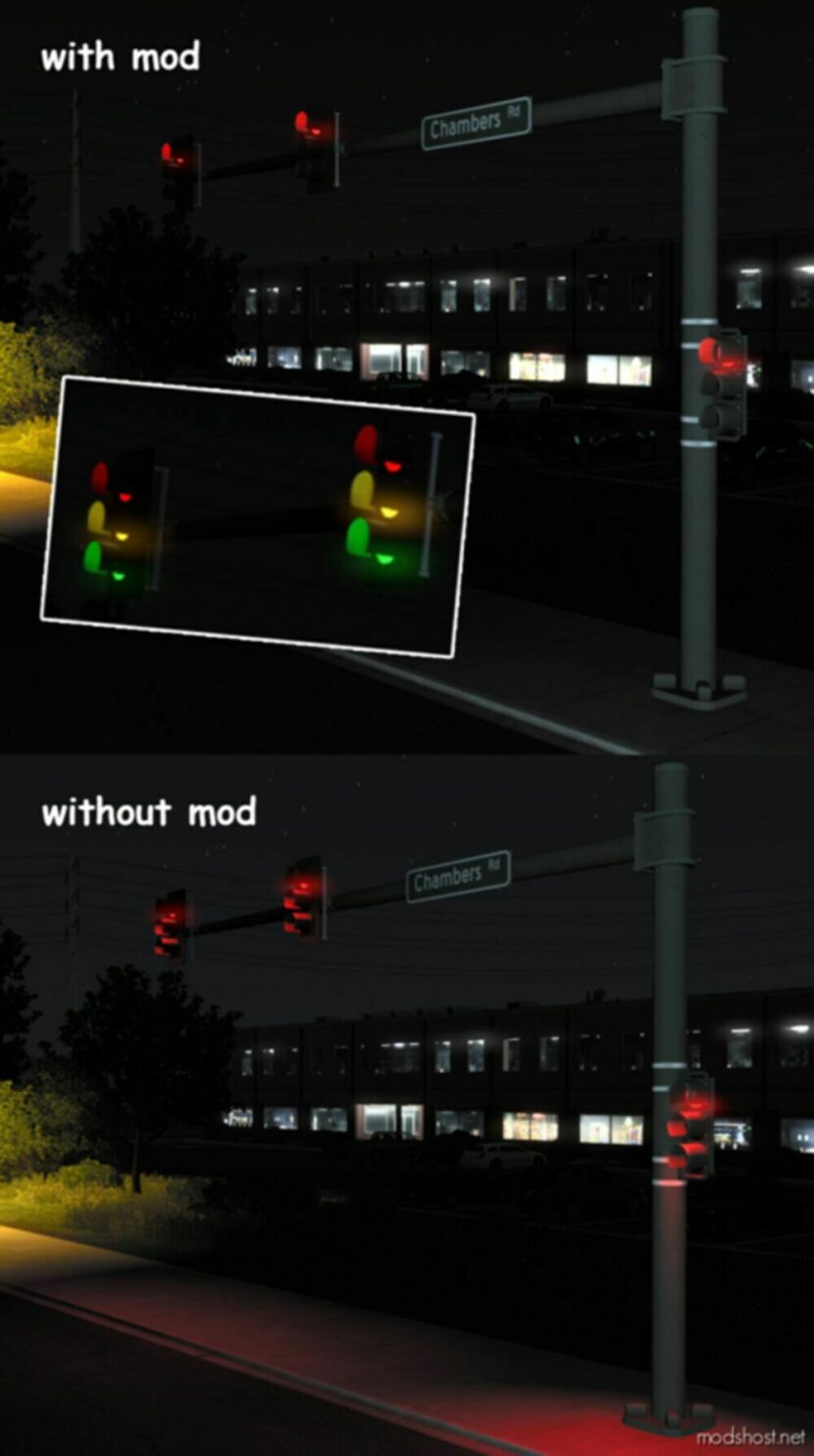 ETS2 Realistic Mod: Real Lighting For Traffic Lights (Featured)