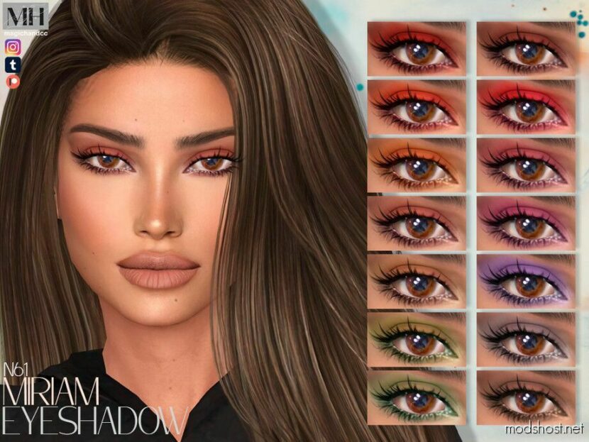 Sims 4 Female Makeup Mod: Miriam Eyeshadow N61 (Featured)