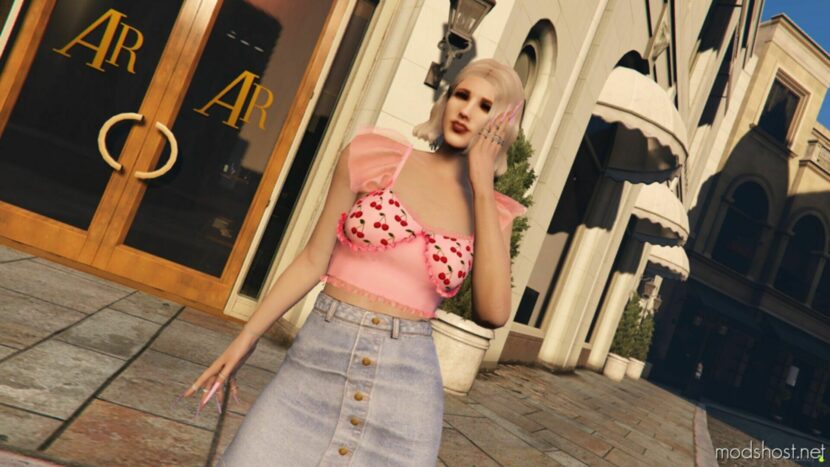 GTA 5 Player Mod: Peachy TOP For MP Female (Featured)