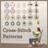 Sims 4 Mod: Extra Cross-Stitch Patterns (Featured)