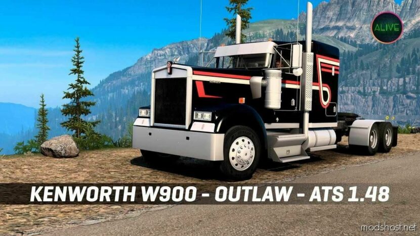 ATS Kenworth Truck Mod: Outlaw W900 V1.0.1 1.48 (Featured)