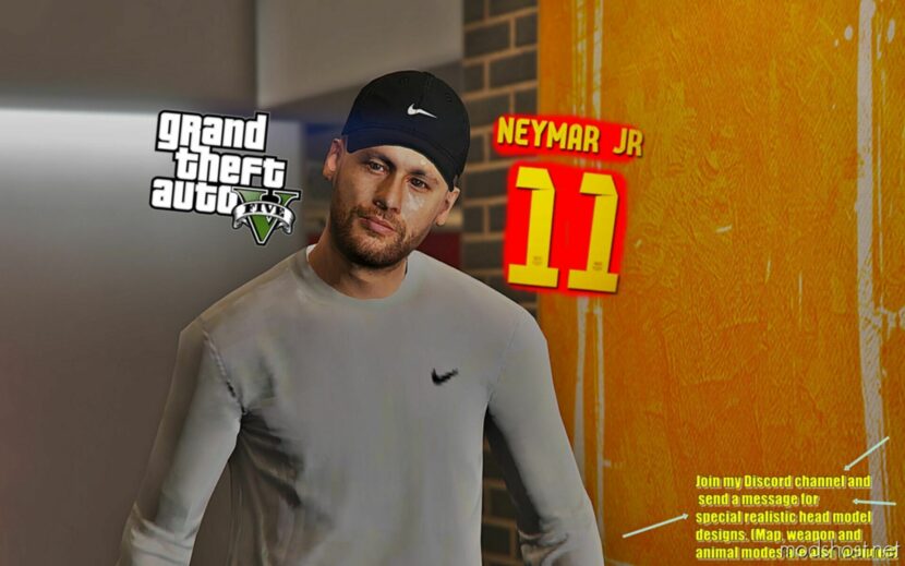 GTA 5 Player Mod: Neymar (2023) Add-On PED / Fivem (Featured)