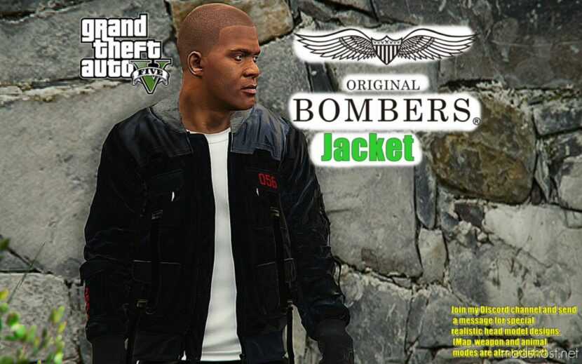 GTA 5 Player Mod: Bomber Jacket For Franklin Replace (Featured)