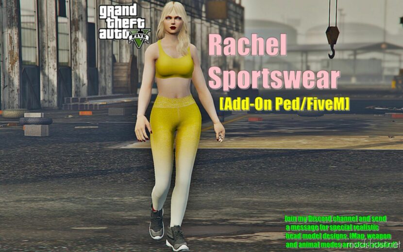 GTA 5 Player Mod: Rachel İN Sportswear Add-On PED / Fivem (Featured)