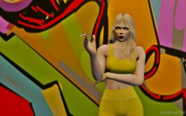 GTA 5 Player Mod: Rachel İN Sportswear Add-On PED / Fivem (Image #4)