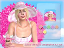 Sims 4 Mod: Barbie the movie beach outfit, SET (Image #5)