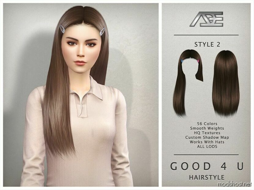 Sims 4 Female Mod: Good 4 U – Style 2 (Hairstyle) (Featured)