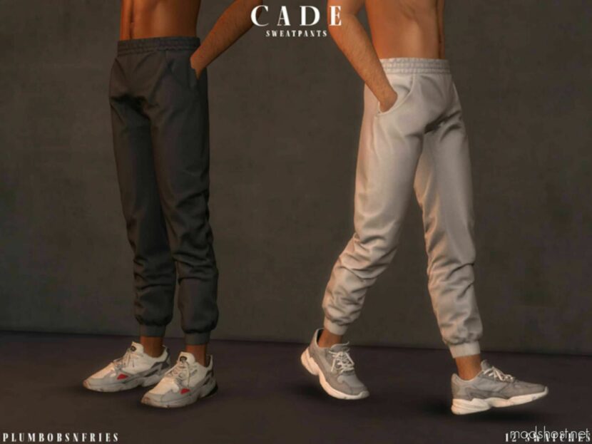 Sims 4 Athletic Clothes Mod: Cade Sweatpants (Featured)