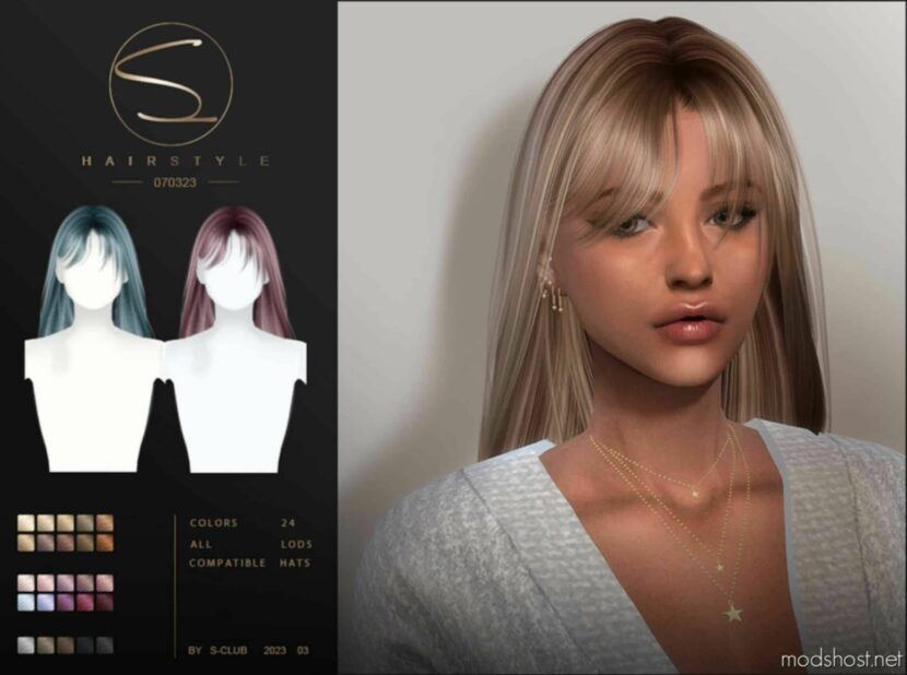 Sims 4 Female Mod: Long Straight Hairstyle (Featured)