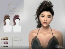 Sims 4 Female Mod: Melina Fashion Hairstyle (080923) (Featured)