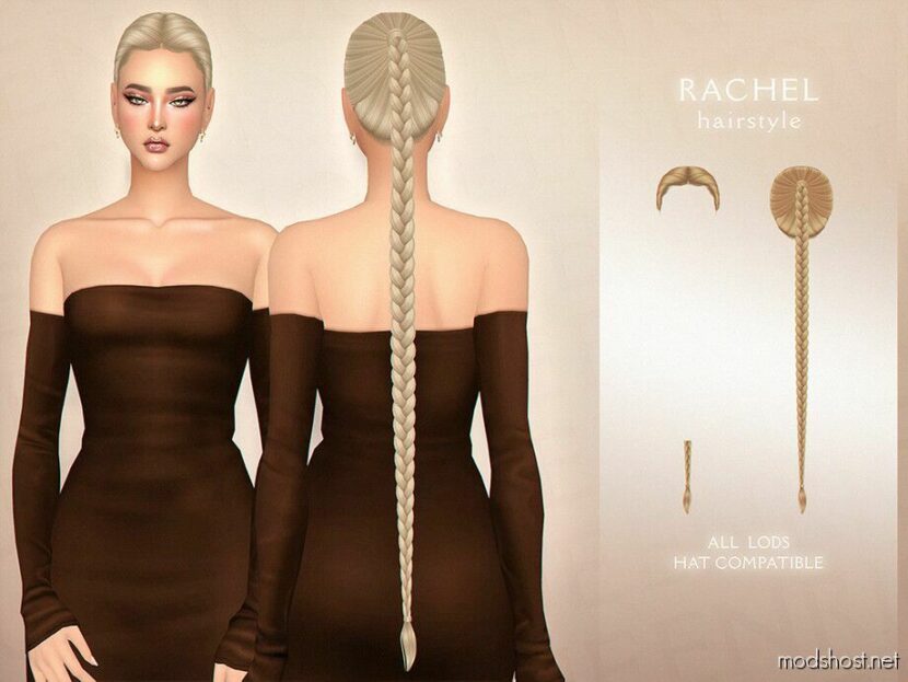 Sims 4 Female Mod: Rachel Hairstyle (Featured)