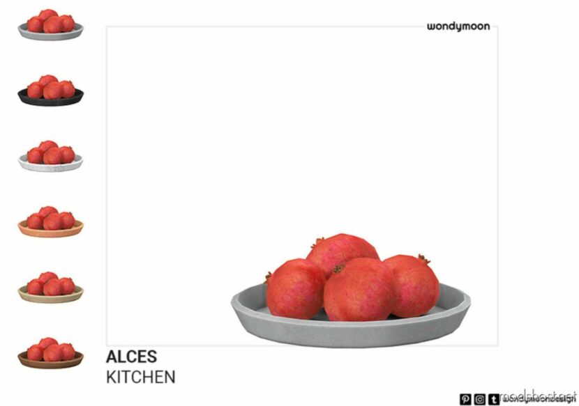 Sims 4 Object Mod: Alces Pomegranates Bowl (Featured)