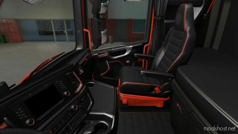 ETS2 Scania Mod: Interior (Dark-Red) Scania R/S + Dashboard 1.48 (Featured)