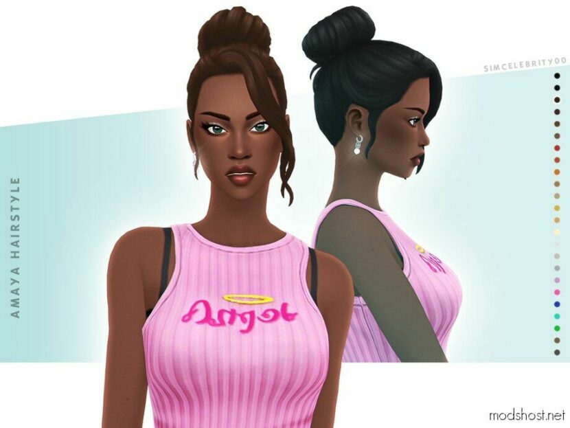 Sims 4 Elder Mod: Amaya Hairstyle (Featured)