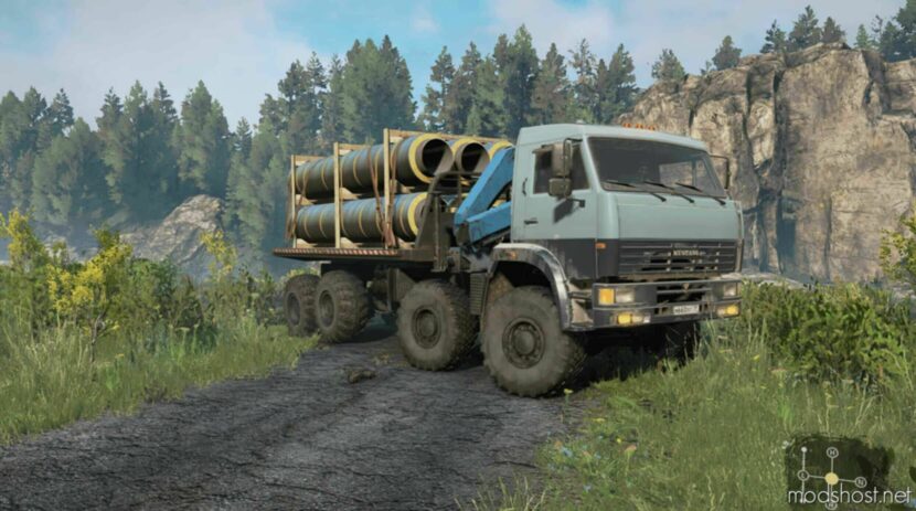 SnowRunner Mod: Kamaz 65201-3 Truck V1.0.2 (Featured)