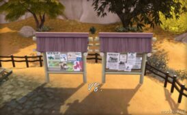 Sims 4 Object Mod: Wild West Ranch Community Board (Image #2)