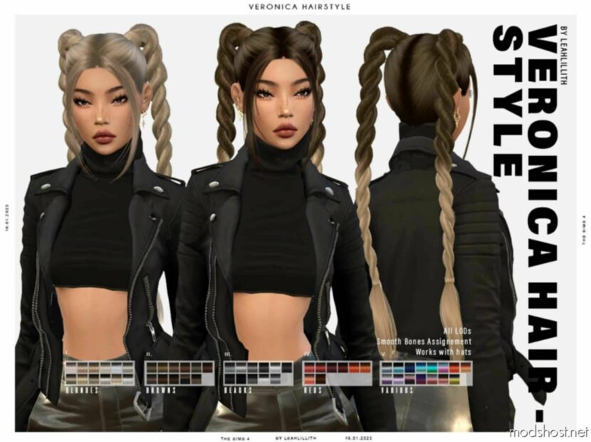 Sims 4 Female Mod: Veronica Hairstyle (Featured)