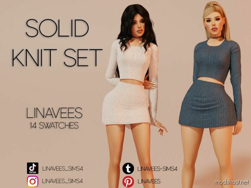 Sims 4 Elder Clothes Mod: Quitie – SET TOP & Skirt (Featured)