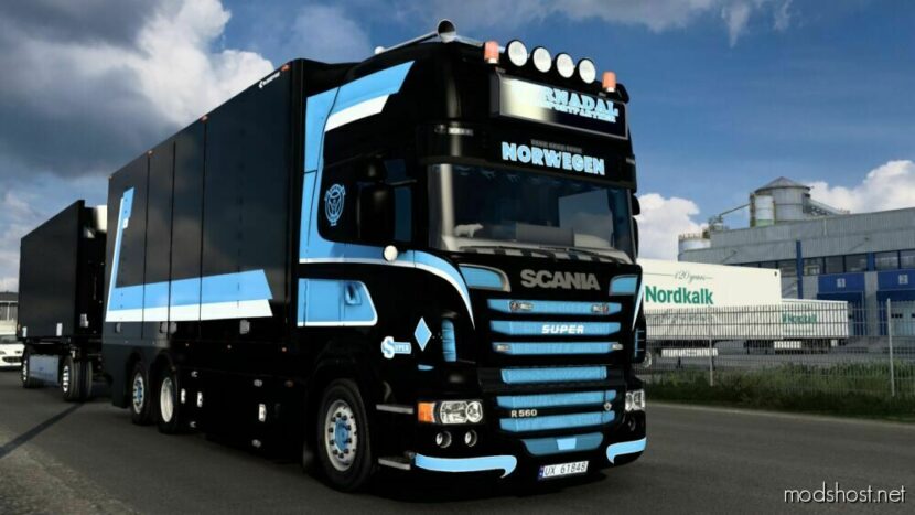 ETS2 Scania Mod: R 2012 Streamline 2014 Surnadal Transport Skin (Featured)