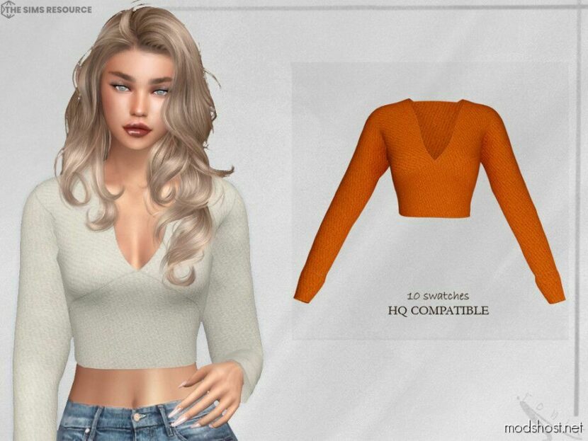 Sims 4 Female Clothes Mod: Sasha Blouse (Featured)