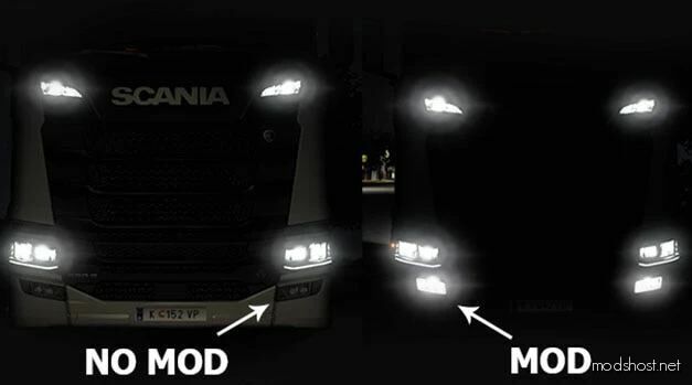 ETS2 Scania Part Mod: NG Front Bumper FOG Lamps (Featured)