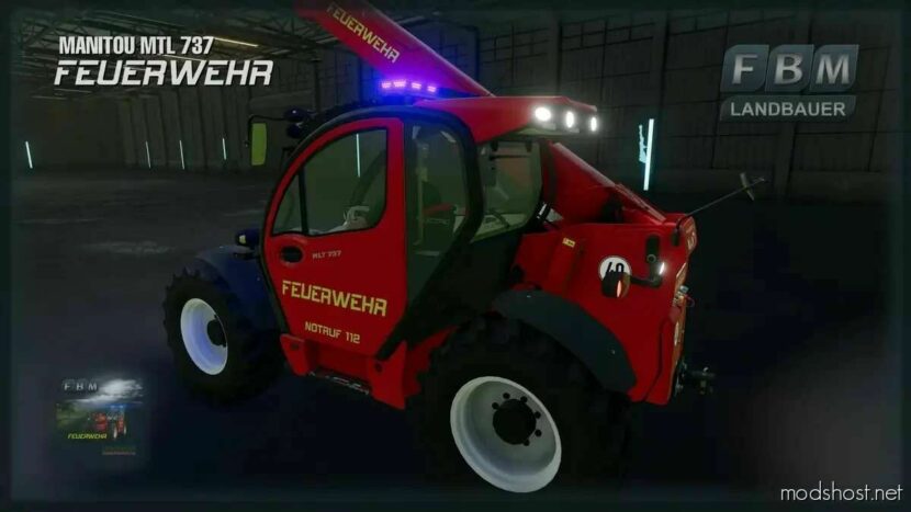 FS22 Forklift Mod: MTL737 Feuerwehr V1.0.1 (Featured)