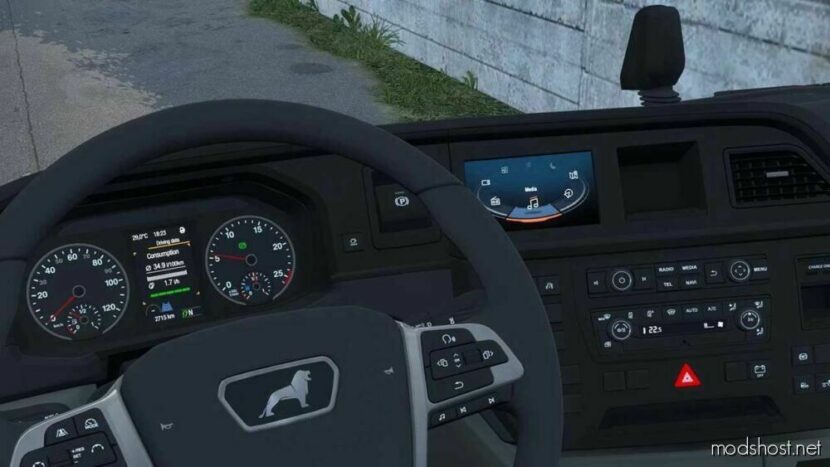 ETS2 MAN Mod: Analog Dashboard Interior For MAN TGX 2020 V1.1 1.48.5 (Featured)