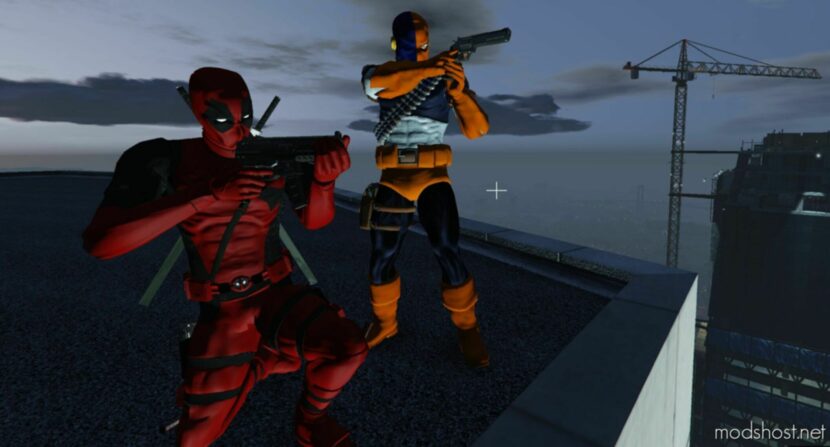 GTA 5 Player Mod: Deadpool Deluxe Addon PED (Featured)