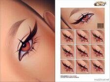 Sims 4 Female Makeup Mod: Gothic Eyelashes And Eyeliner N271 (Featured)