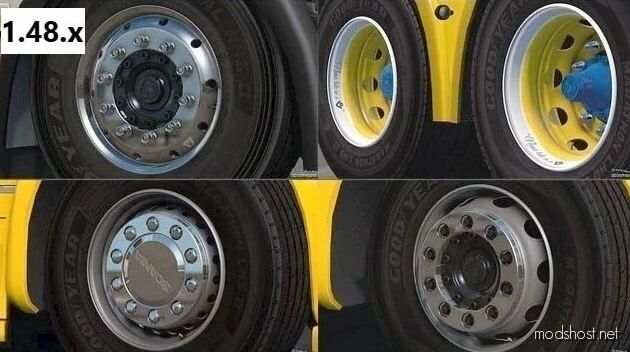 ETS2 Wheels Part Mod: Abasstreppas Wheel Pack V3.8 1.48.5 (Featured)