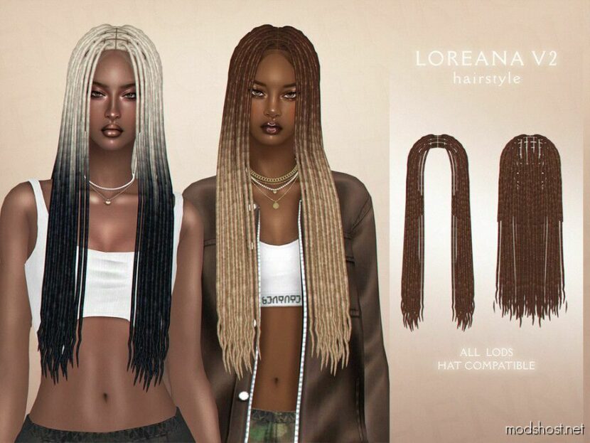 Sims 4 Elder Mod: Loreana Hairstyle V2 (Featured)