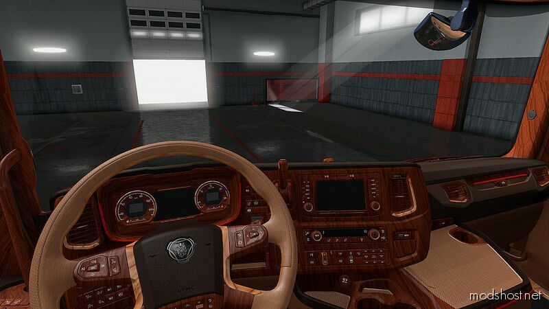 ETS2 Scania Mod: S Wood Interior 1.48 (Featured)