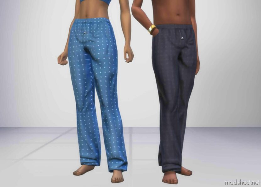 Sims 4 Sleepwear Clothes Mod: TS2 To TS4 – Loose Pajama Pants (Featured)