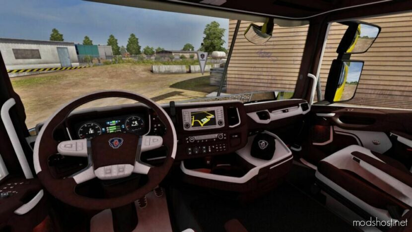 ETS2 Scania Mod: Next GEN Brown – White Interior 1.48 (Featured)