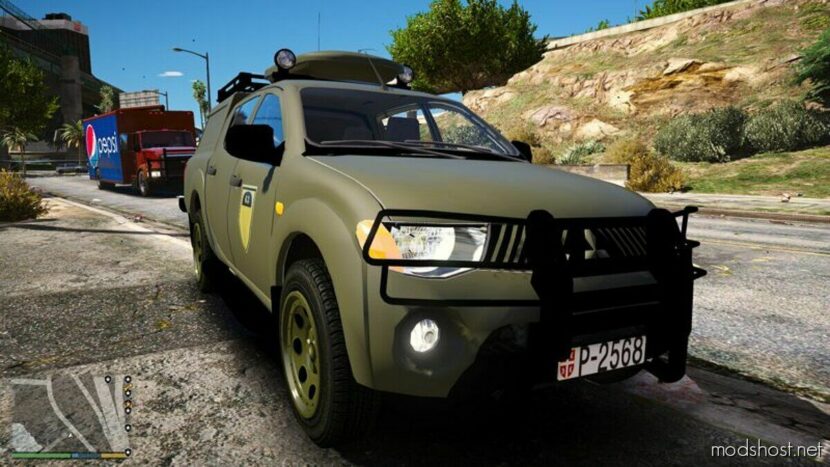 GTA 5 Mitsubishi Vehicle Mod: L200 – Vojska Srbije / Serbian Army Replace (Featured)