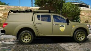 GTA 5 Mitsubishi Vehicle Mod: L200 – Vojska Srbije / Serbian Army Replace (Image #2)