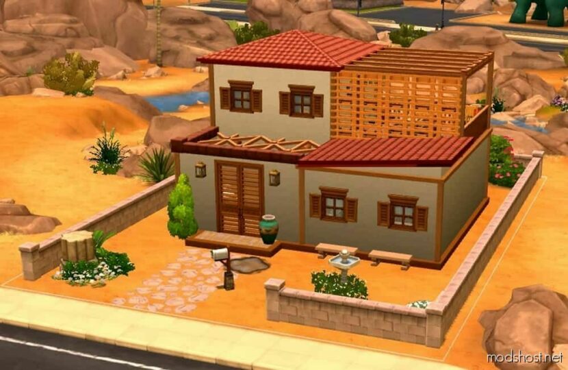 Sims 4 Mod: Renovated Small Ancient Greek House NO CC (Featured)