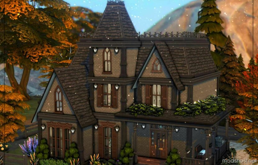 Sims 4 House Mod: The Shrouded Manor NO CC (Featured)