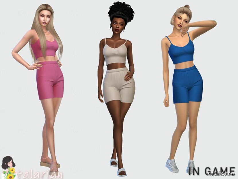 Sims 4 Female Clothes Mod: Sawyer SET (Featured)